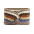 Stripe Twist Knit Ear Warmer Headband - Brown